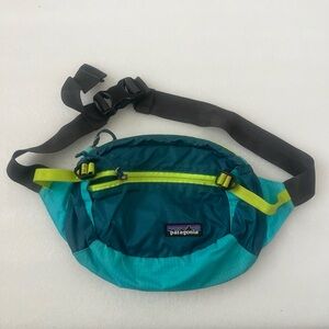 Patagonia Shoulder Bag Waist Pouch Hiking Mini Bag Adjustable Strap Blue/Green